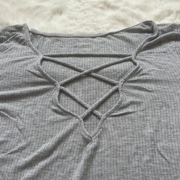 Grey Ribbed top - Picture 2 of 2